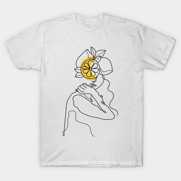 Line Drawing- Sour Puss T-Shirt by Designs by Katie Leigh